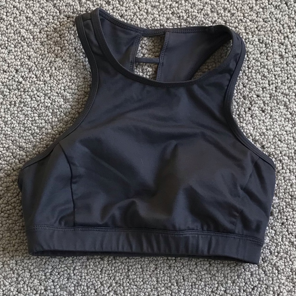 Grey sports bra